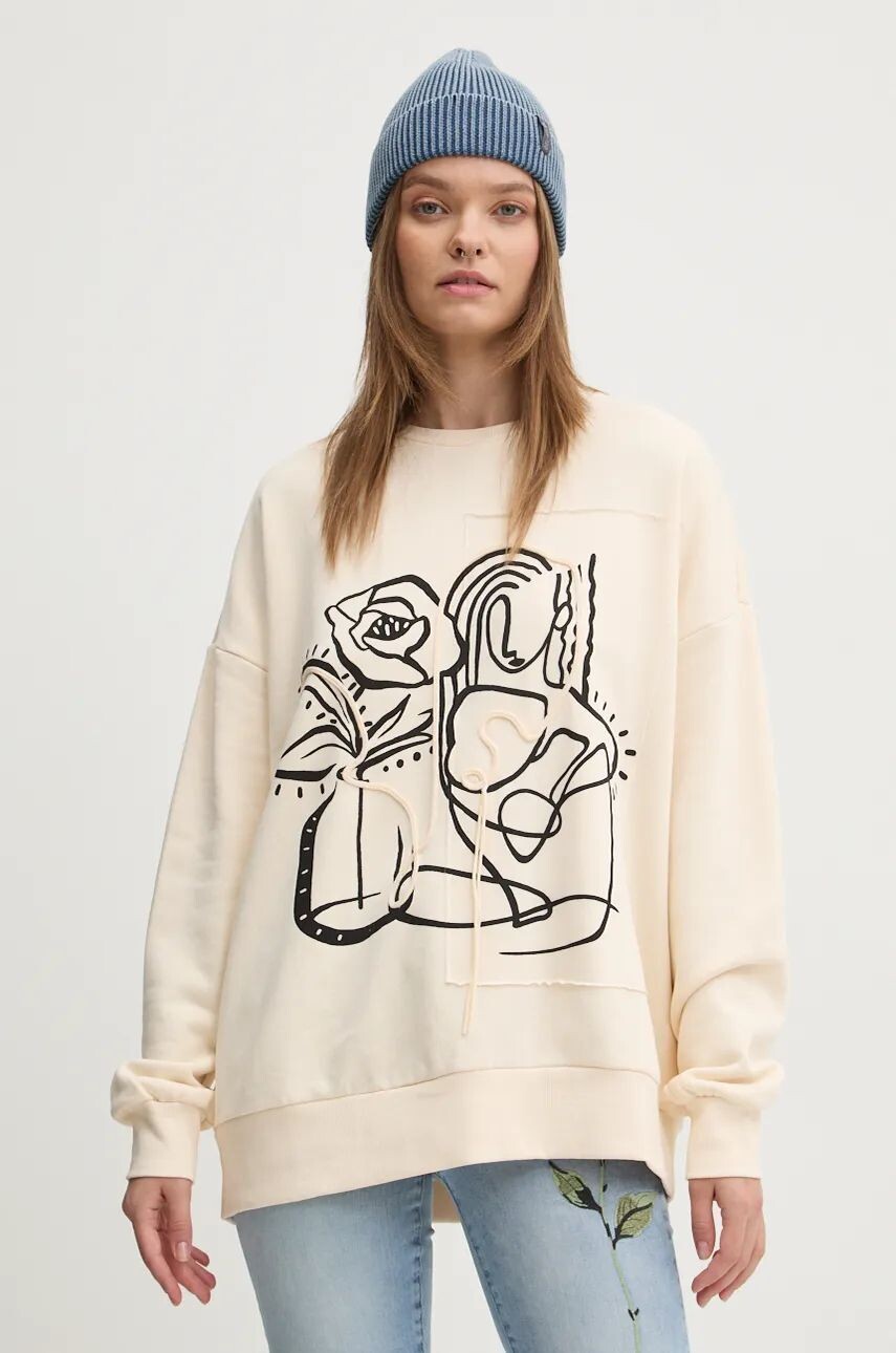 

Толстовка Desigual PATCH из хлопка, бежевый