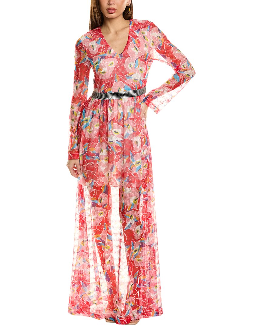 

Платье макси из кружева M Missoni, розовый