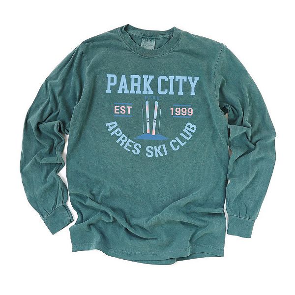 

Футболка с длинным рукавом Park city ski club garment dyed Simply Sage Market, Зеленый, Футболка с длинным рукавом Park city ski club garment dyed Simply Sage Market
