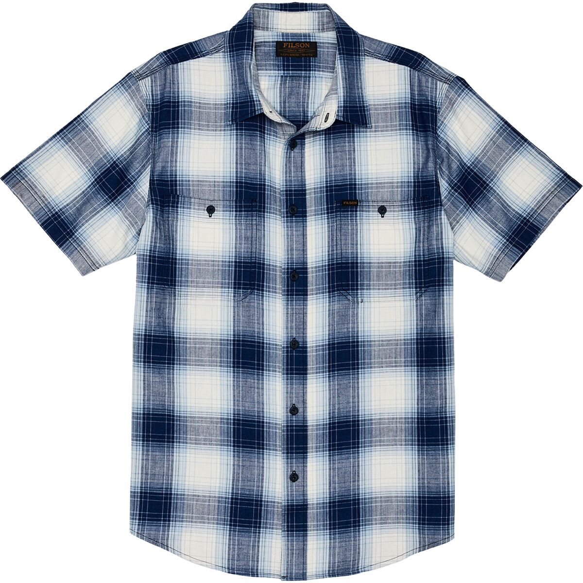 

Хлопковая рубашка с коротким рукавом Filson, индиго