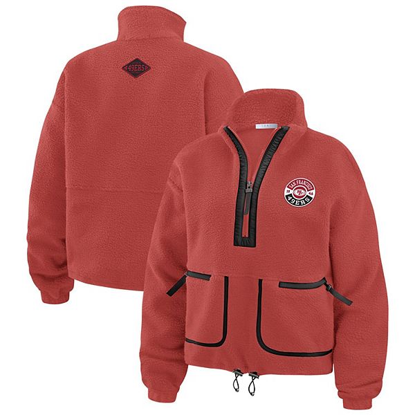 

Женская красная куртка-полузип Polar Fleece San Francisco 49ers Wear By Erin Andrews