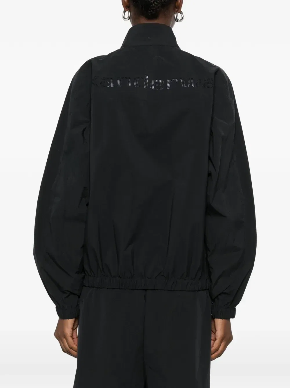 Куртка на молнии с перфорированным логотипом Alexander Wang, черный — фото 4
