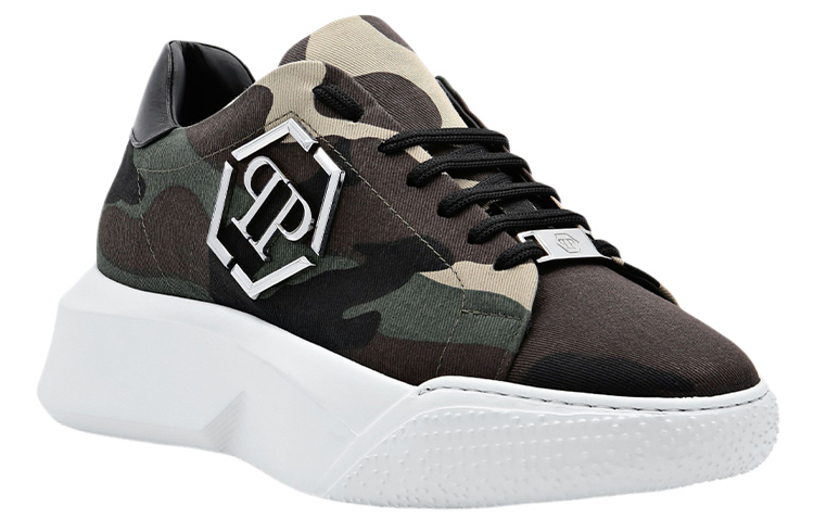 PHILIPP PLEIN Godzilla Abrasion Resistant Low top Casual Shoes Мужские Темно-зеленые — фото 4