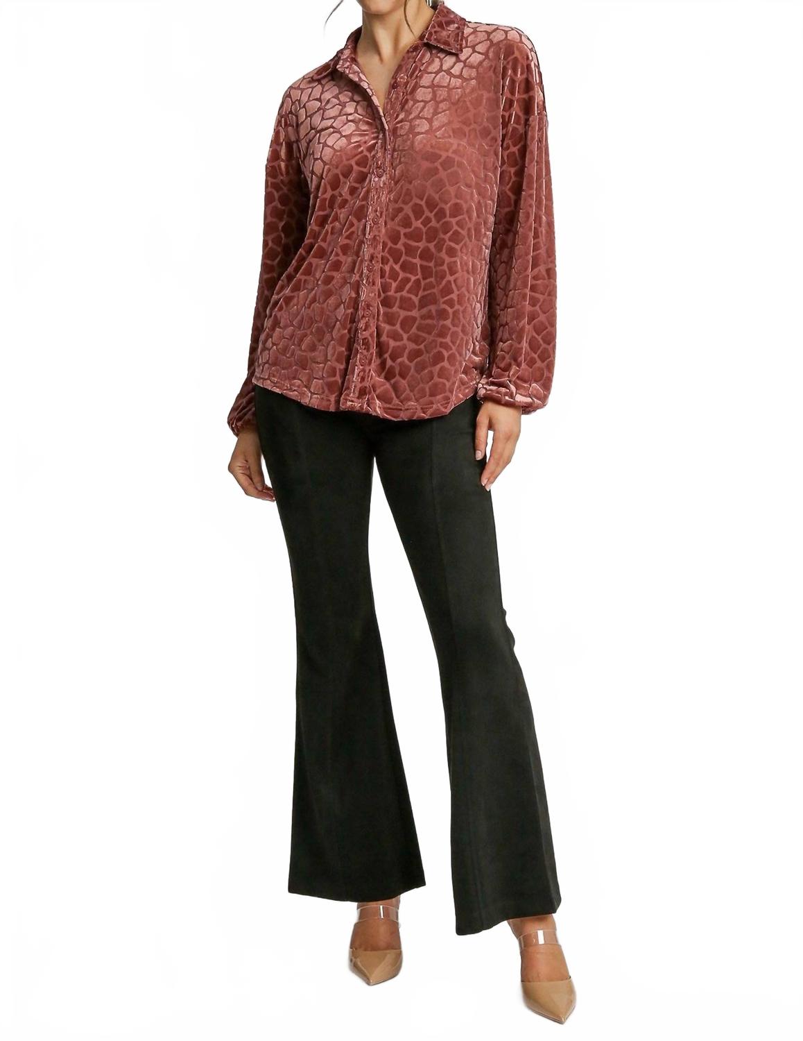 

Топ Burnout Animal Velvet из бархата Burnout Velvet Umgee, Burnout Velvet