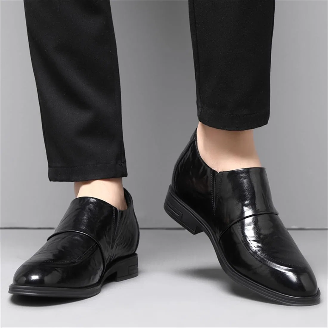 Лоферы кожаные Slip-On Black UKUBOXBAG — фото 3