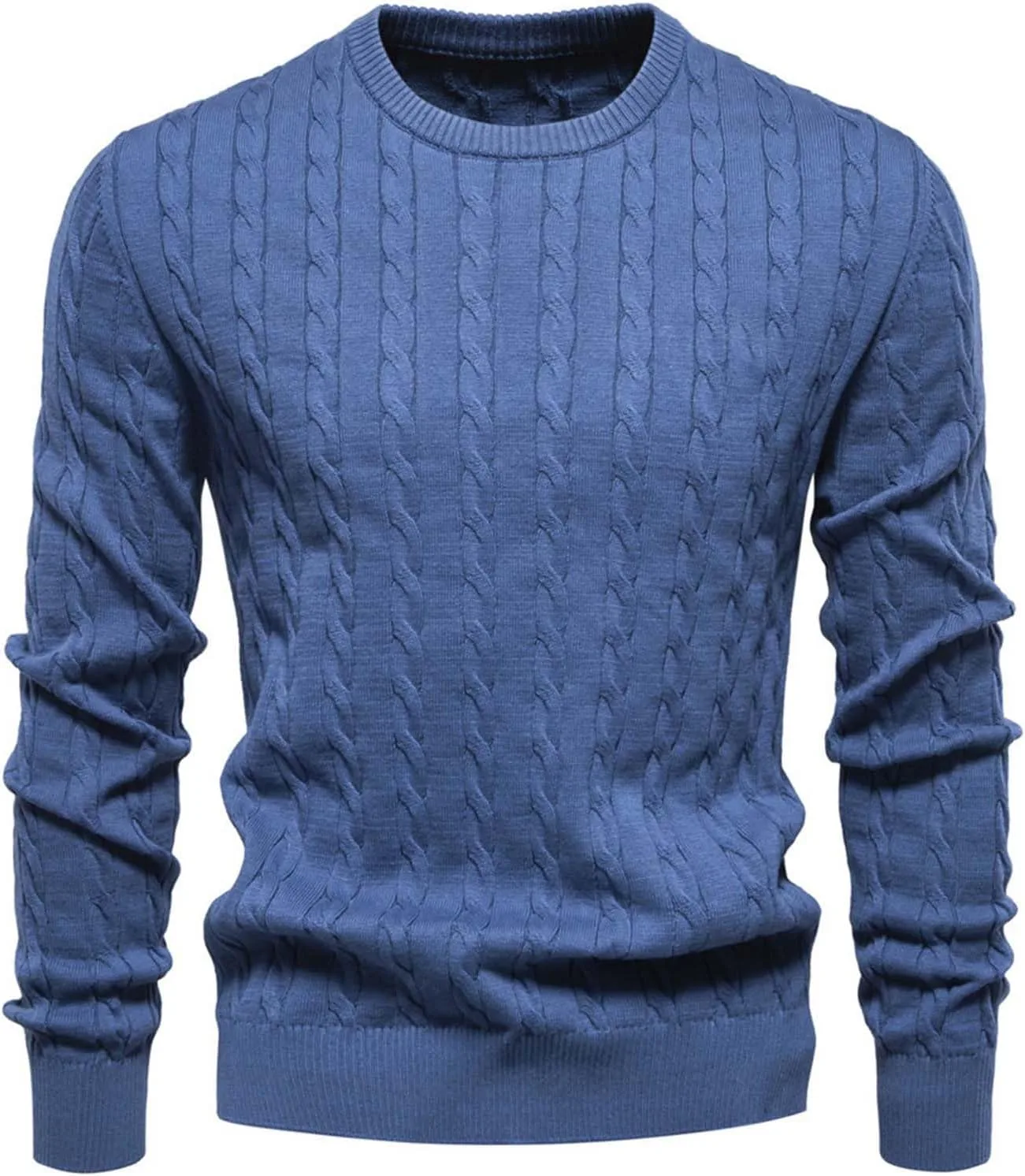 

Мужской свитер с косой вязкой, осень-зима, Slim Fit, легкий, с узором Twist Mrmaere