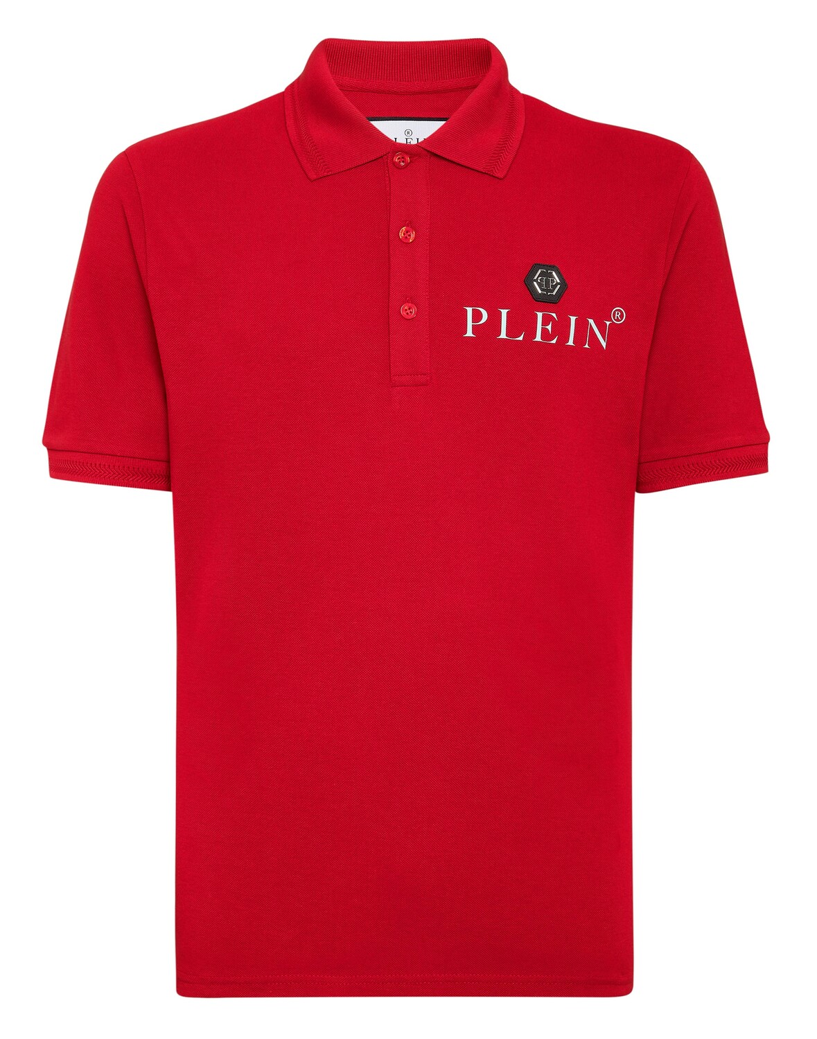 

Рубашка-поло приталенного кроя SS Iconic Plein Philipp Plein, красный