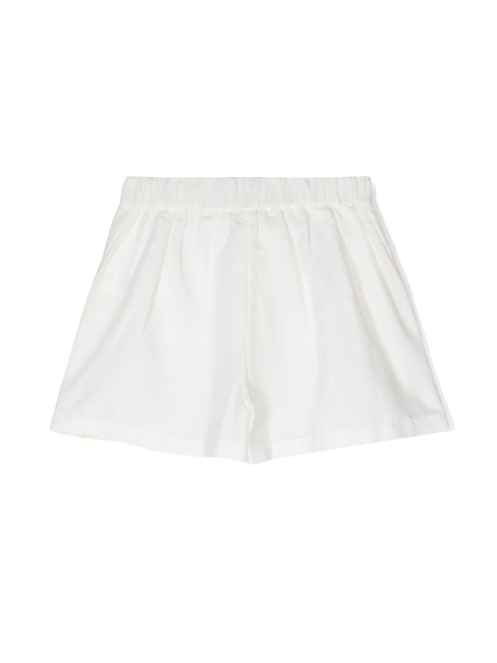 Шорты из смесового льна с цветочной вышивкой Stella McCartney Kids, белый — фото 2