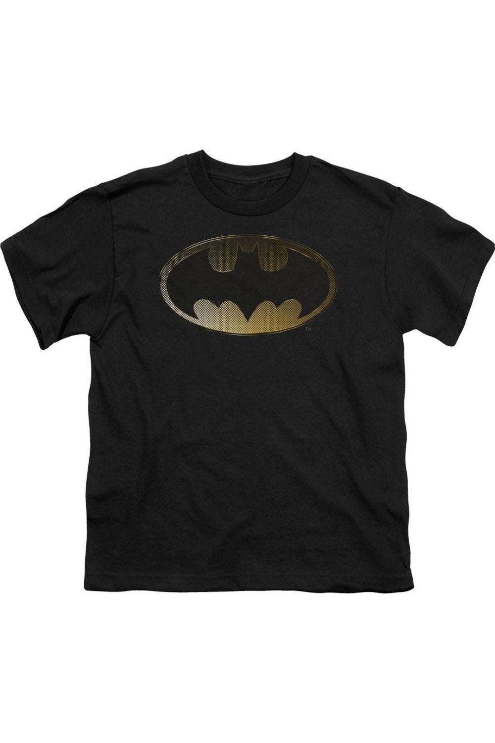 

Футболка с коротким рукавом для детей Batman в стиле полутонов Gildan, черный