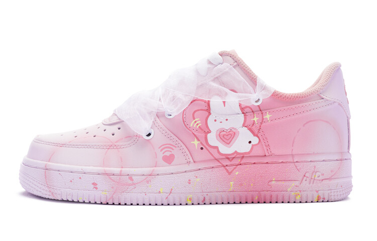 

Кроссовки Nike Air Force 1 Skateboard Shoes Women's Low-Top White Pink/Yellow