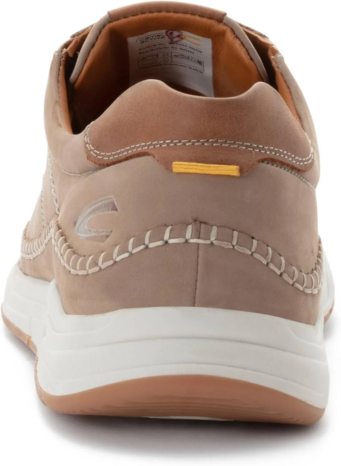 Мужские кожаные кроссовки Camel Active, бежевый — фото 4