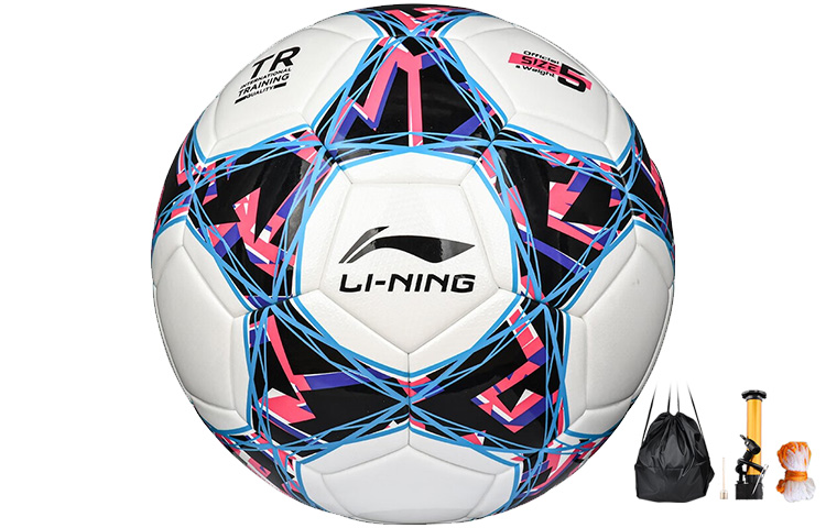 

LINING Размер 5 футбольный мяч TPU бесшовный термосварка унисекс black red blue