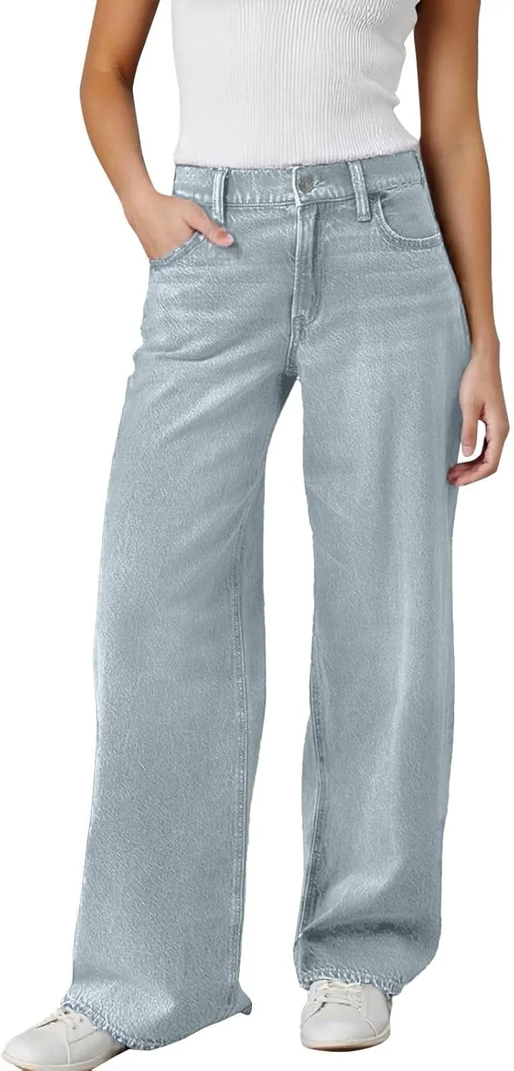 

Женские джинсы Aniywn High Waisted Straight Leg