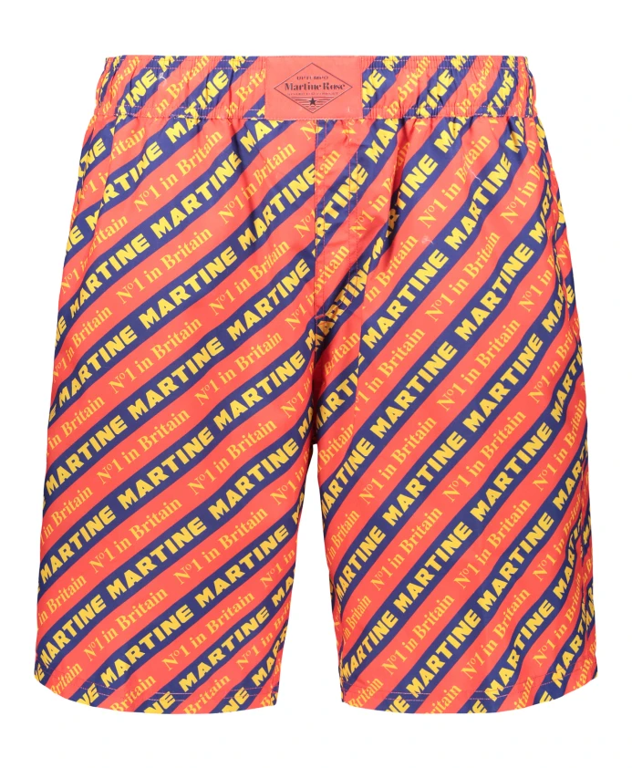 

Плавки с принтом логотипа и сетчатой подкладкой. Martine Rose, мультиколор