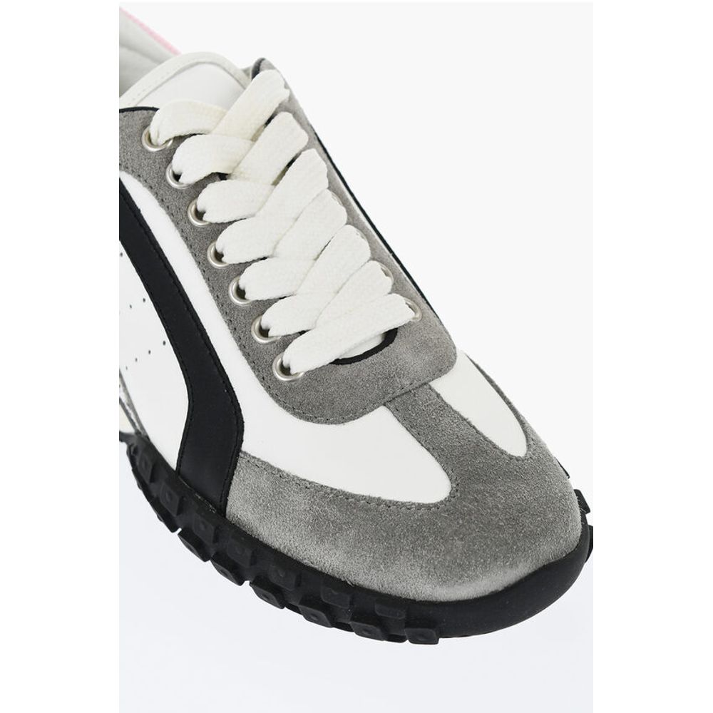 Кроссовки LEGEND из замши и кожи с блестящими деталями Dsquared2, Black and White — фото 4