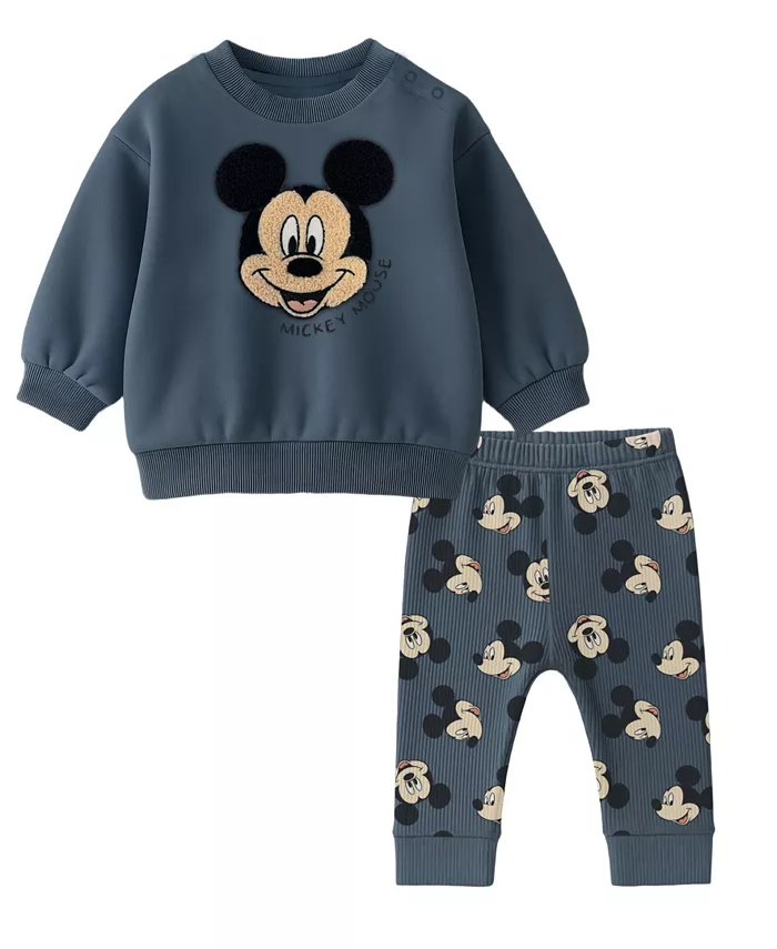 

Детский комплект для мальчиков из двух предметов: свитер и штаны с Микки Маус Disney, синий