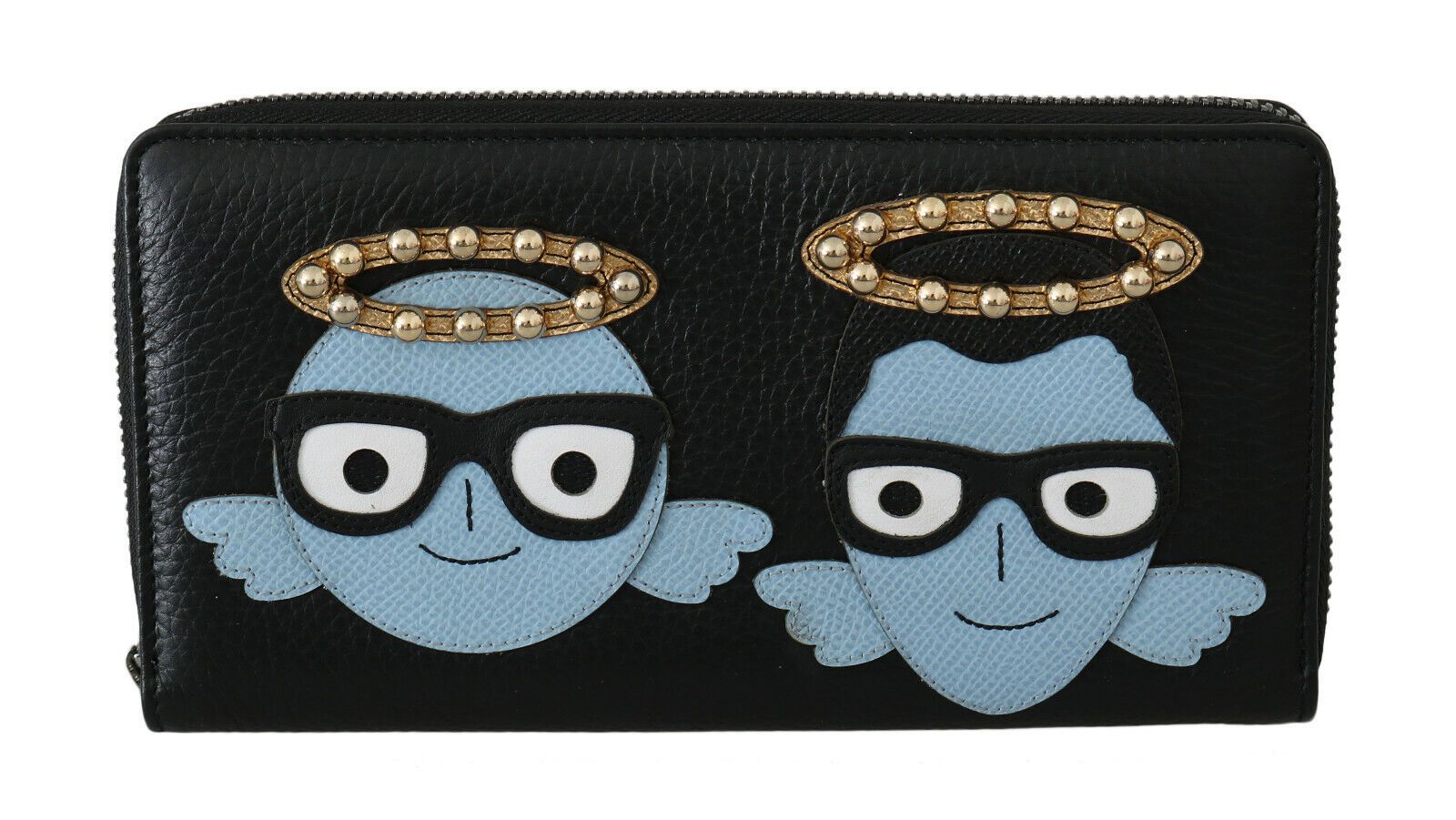 

Элегантный черный кожаный кошелек на молнии Dolce & Gabbana