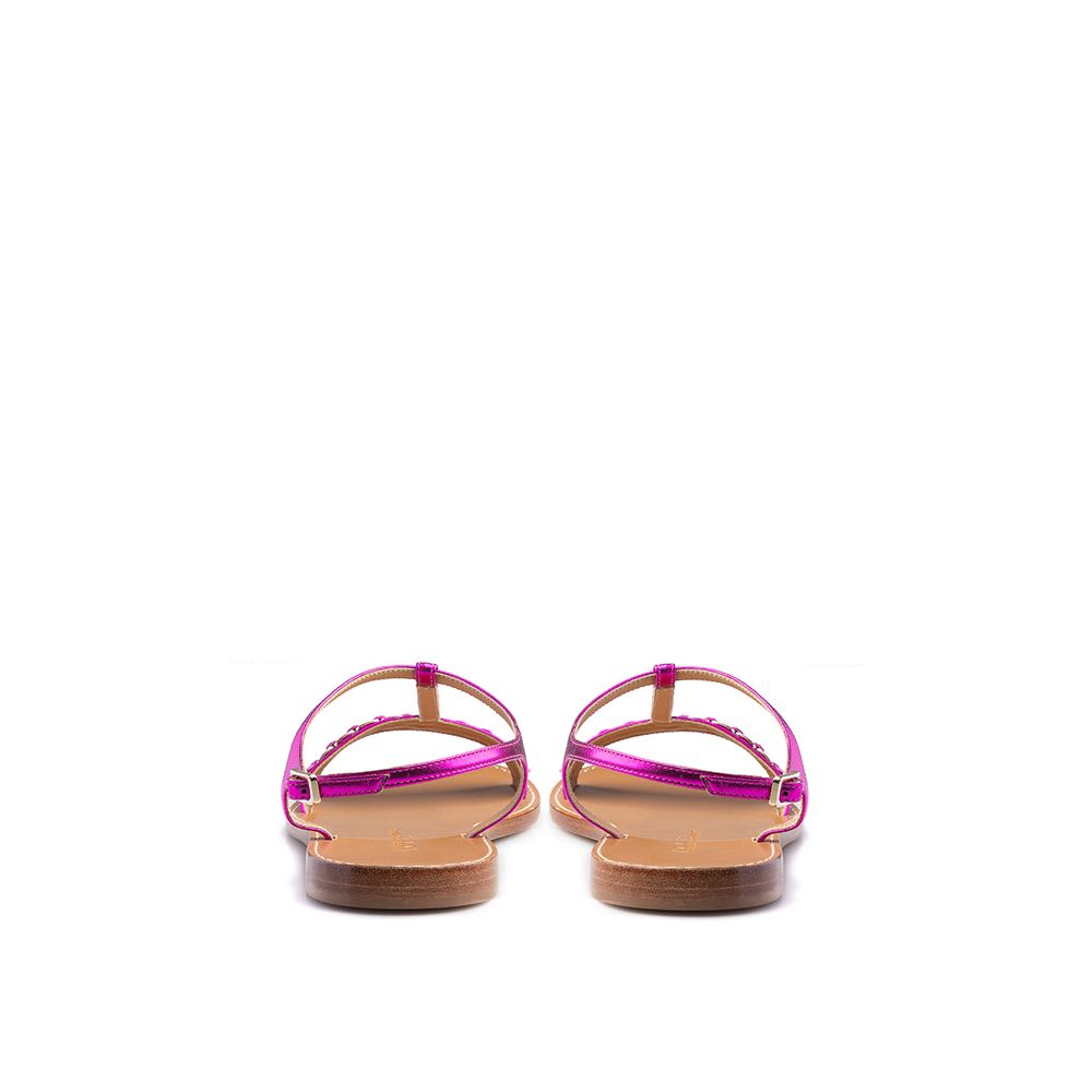 Сандалии из фиолетовой кожи Salvatore Ferragamo, фиолетовый — фото 3