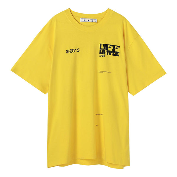 

Футболка OFF-WHITE SS21 Tech Marker Logo Round Neck Short Sleeve Ordinary Version Yellow, желтый