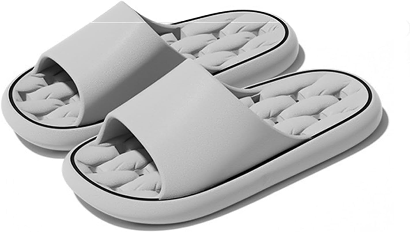 

Шлепанцы Geerta 2024 Cloud Slides для женщин и мужчин, домашние тапочки с подушкой и дренажными отверстиями, мягкие, для дома, ванной, бассейна, максимальный комфорт, легкие, с толстой подошвой, нескользящие, легко чистятся, серый