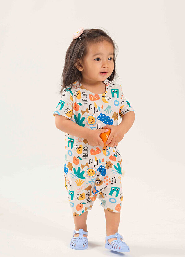 Легкий комбинезон для малышей Happy Doodles Miela Kids, бежевый — фото 2