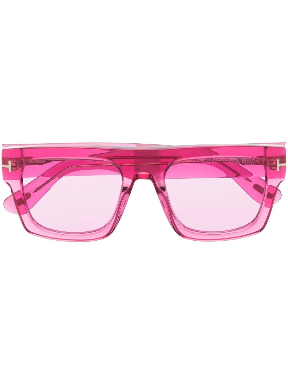 

Солнцезащитные очки в прозрачной квадратной оправе TOM FORD Eyewear, розовый