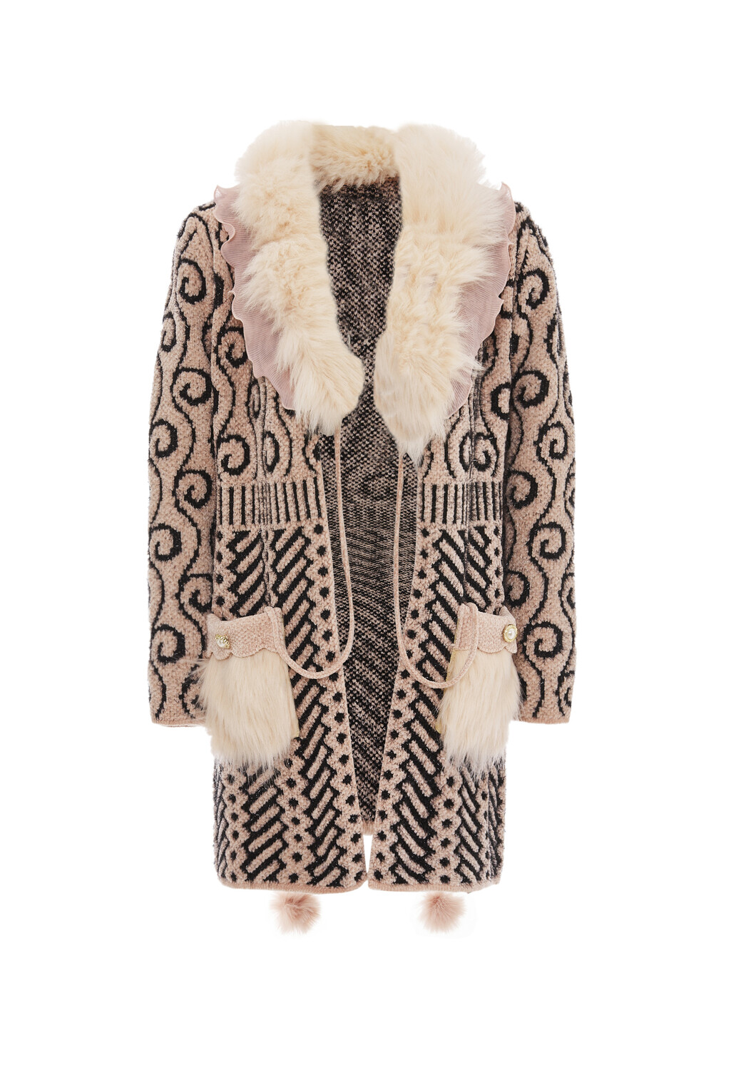 

Толстовка faina Strickjacke, розовый черный