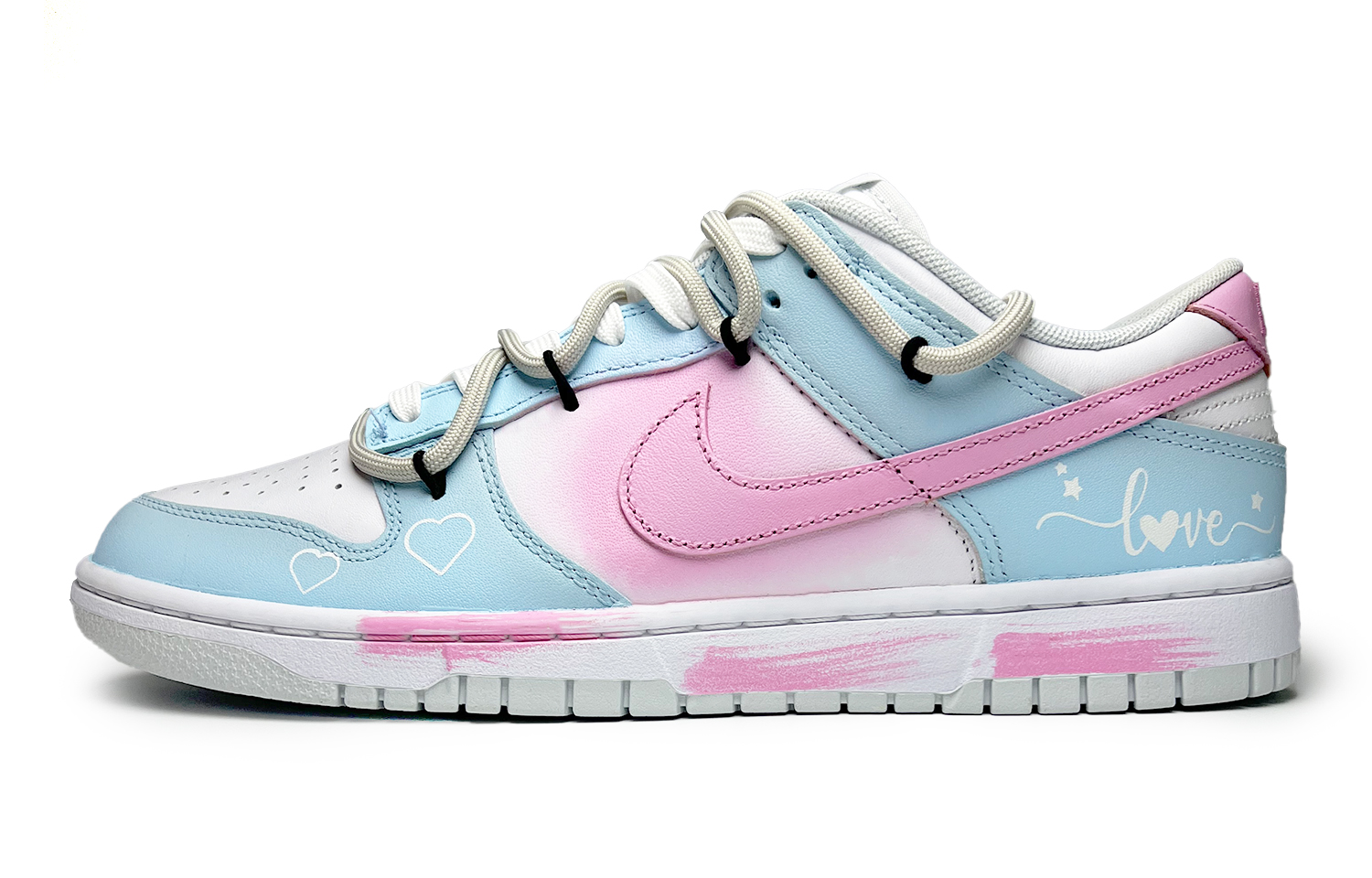 

Кроссовки Nike Dunk Skateboarding Shoes Unisex Low-top White/Blue/Pink, голубой, Синий, Кроссовки Nike Dunk Skateboarding Shoes Unisex Low-top White/Blue/Pink, голубой