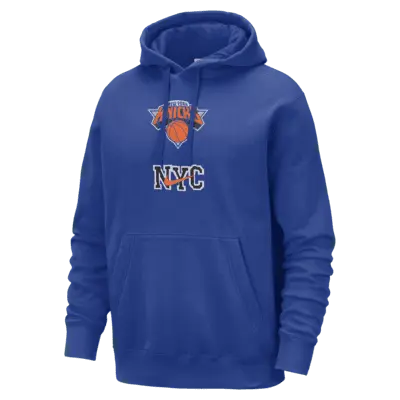 

Худи Nike New York Knicks Club Fleece City Edition, цвет Rush Blue