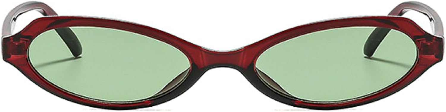 

Мужские солнцезащитные очки «кошачий глаз» маленького размера, защита от ультрафиолета UV400, модные зеленые овальные линзы, женские солнцезащитные очки в стиле панк mincl, C2