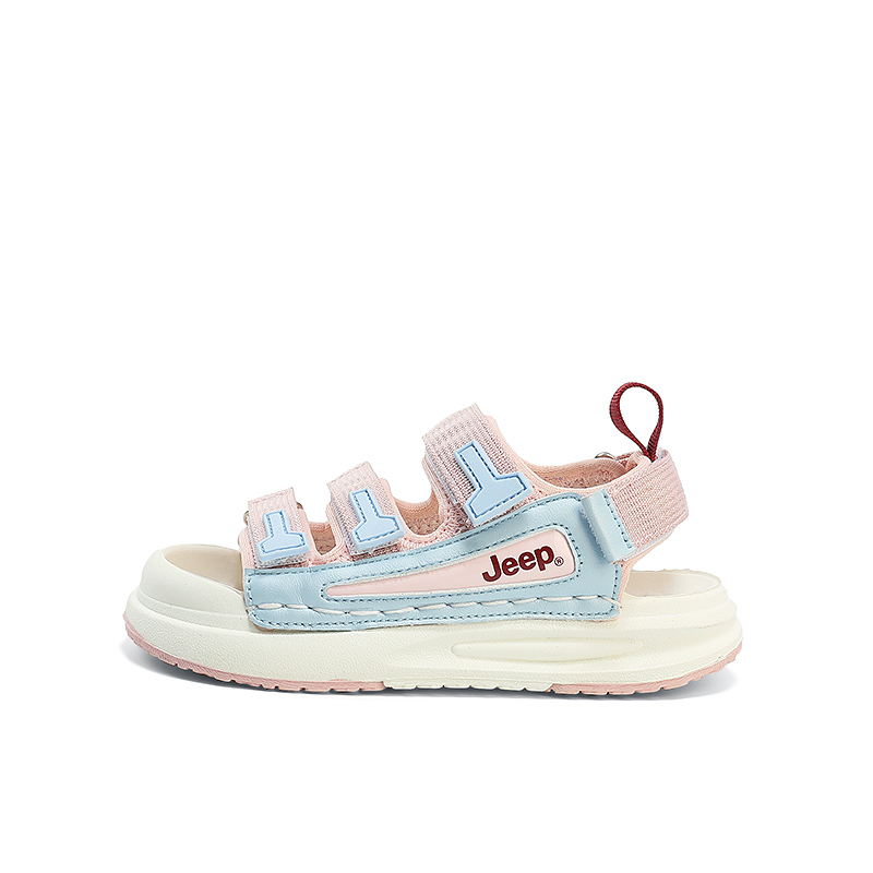 

Детские сандалии Jeep с противоскользящей подошвой, дышащие, легкие, розово-фиолетовые