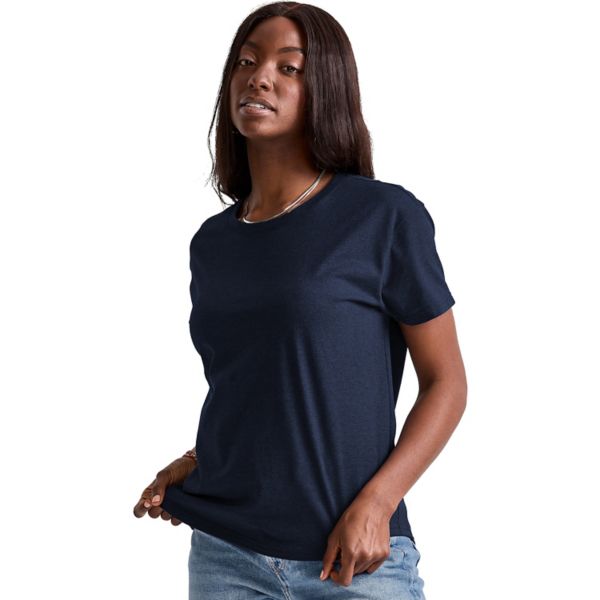 

Женская свободная футболка из трехслойной ткани Hanes, цвет athletic navy