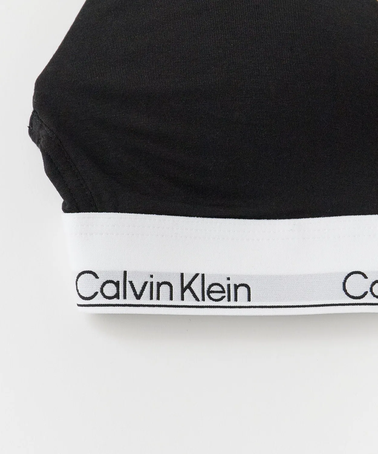 Бралетт Calvin Klein с логотипом на поясе, с чашечками, черный — фото 4