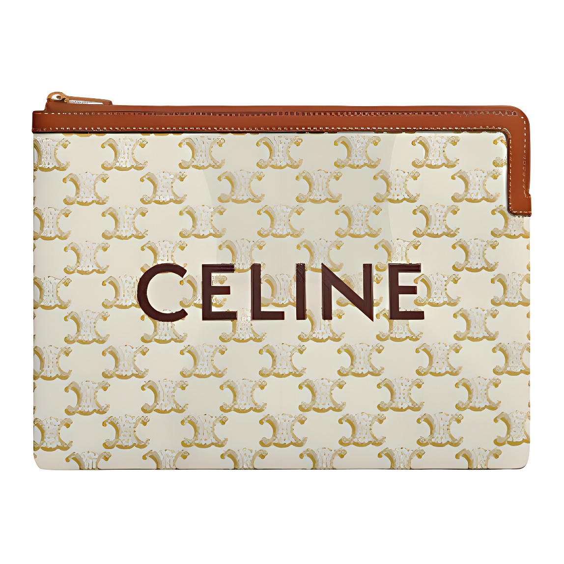 

Кошелек-клатч Triomphe из овчины малый женский Candy/White CELINE