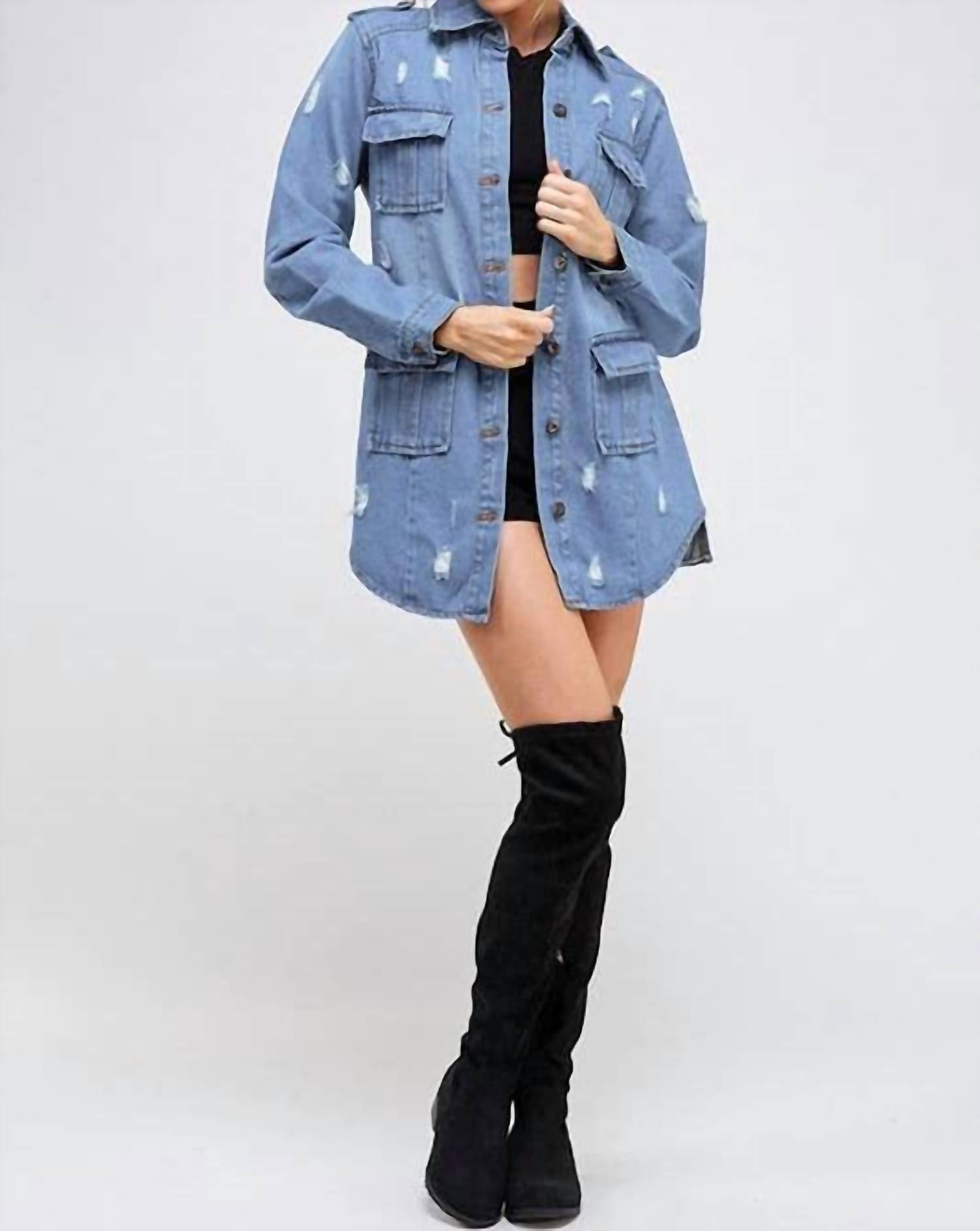 

Джинсовая куртка светло-стирального цвета Patrol Jeans, цвет light washed