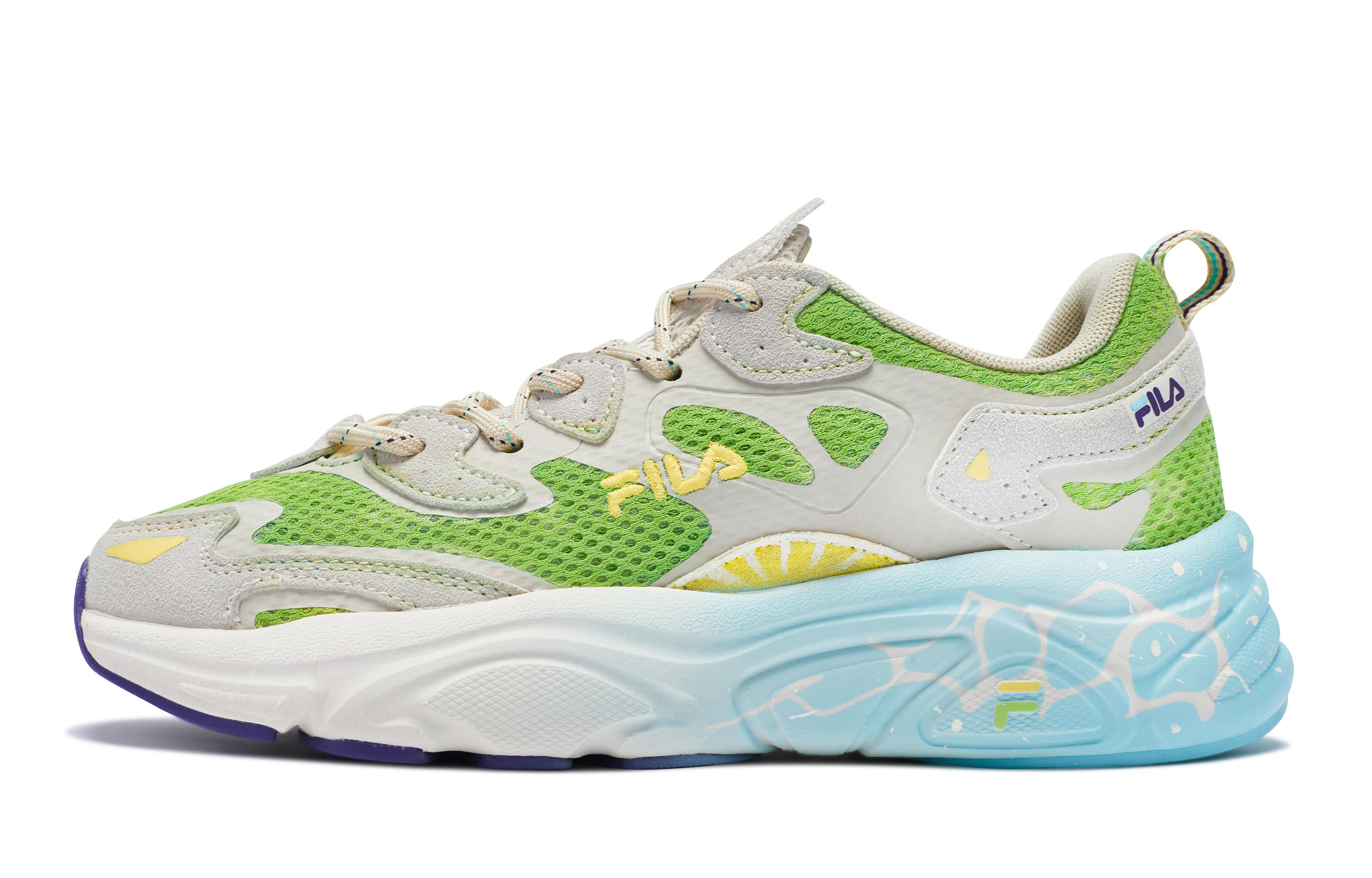 

Кроссовки FILA Mars 1 Lifestyle Shoes Women's Low-top Rice Green Blue Yellow, белый/зеленый/синий/желтый