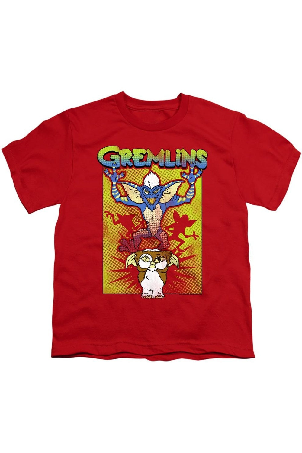 

Футболка Gremlins Be Afraid с коротким рукавом для детей Gildan, красный