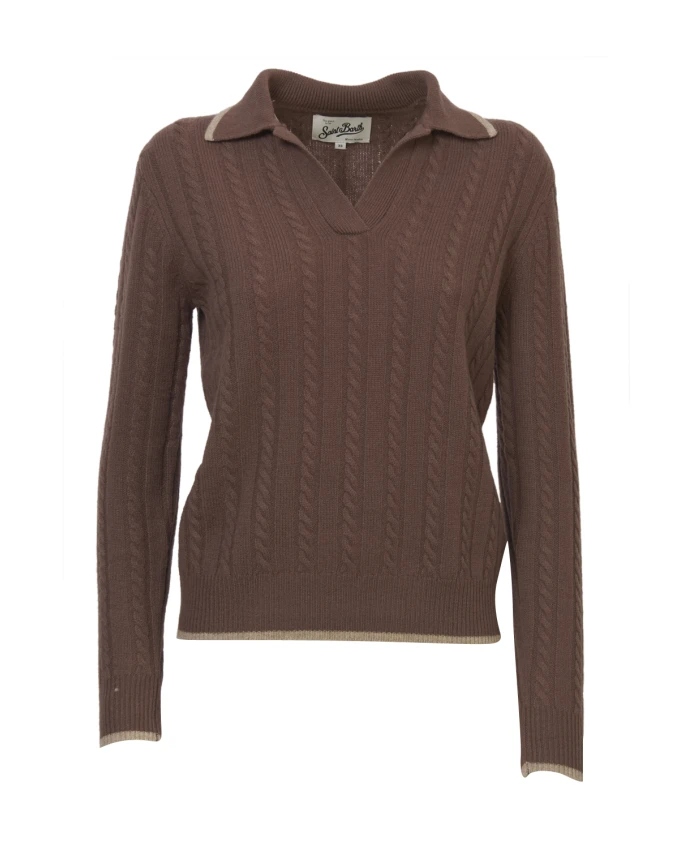 

Рубашка-Поло крупной вязки Saint Barth, коричневый