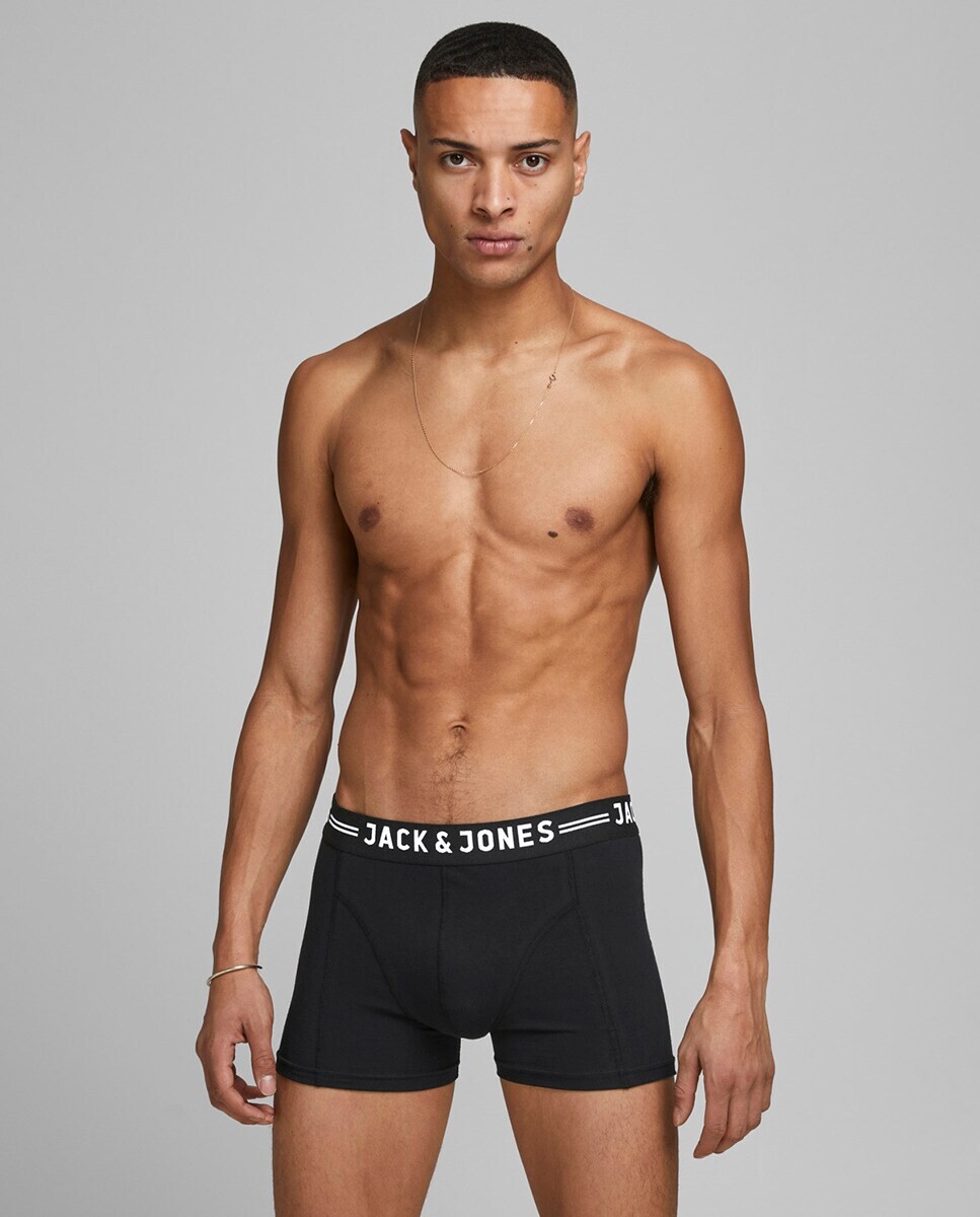 

Набор из 3-х мужских трикотажных боксеров черного цвета Jack & Jones, черный