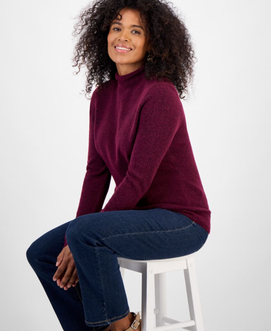 

Женский свитер Luxsoft с высоким воротником, размеры PXS-XXL Style & Co, Deep Cranberry