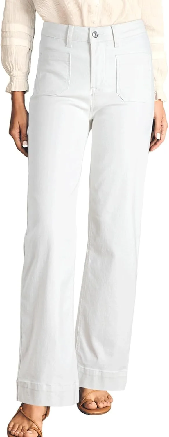 

Женские джинсы Astylish с широкими штанинами, завышенной талией и карманами