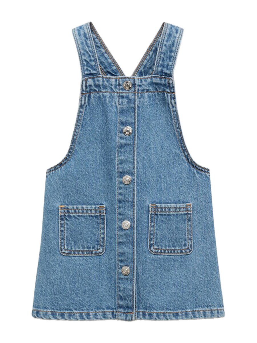 

Платье MANGO KIDS RUFFI, Blue denim
