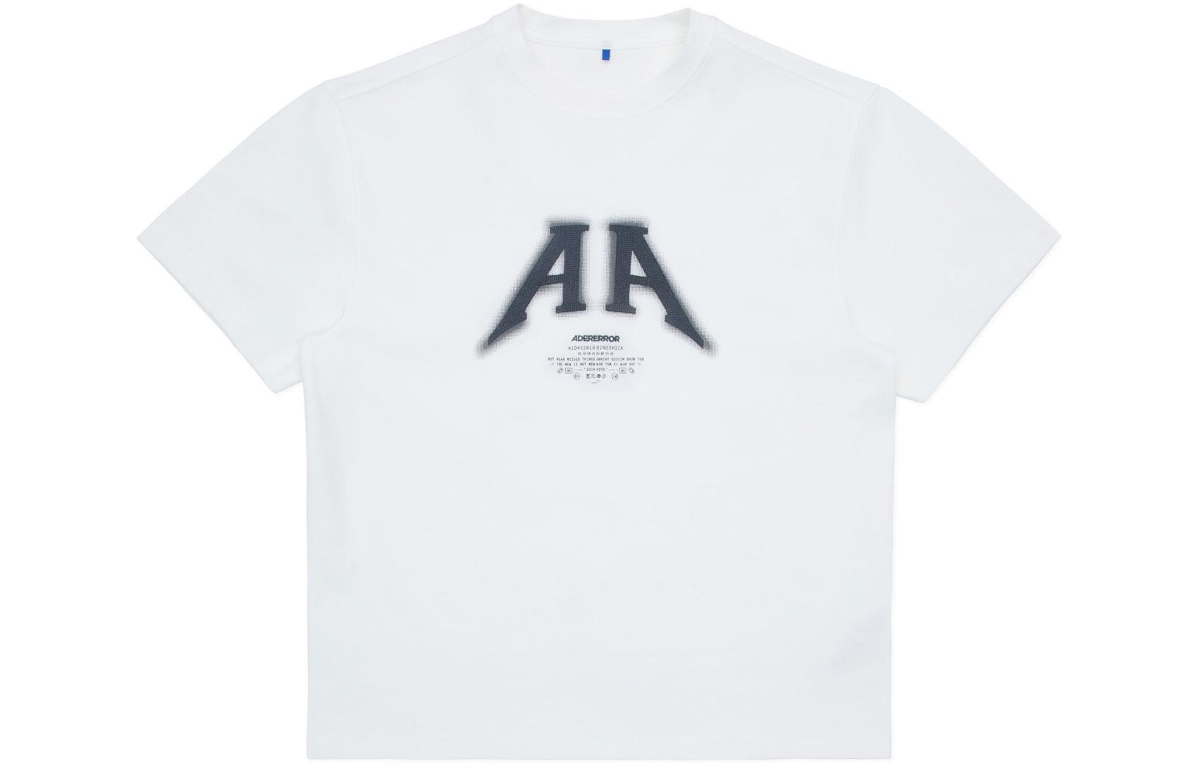 

Футболка ADER ERROR с принтом логотипа из стрейч-хлопка, серо-белая