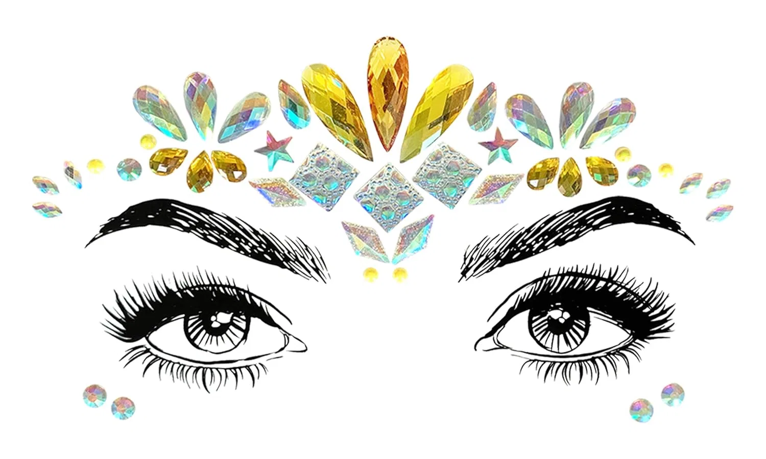 Набор временных татуировок для лица и тела, 8 шт. Shineyes, 8 Pcs No.02 — фото 2