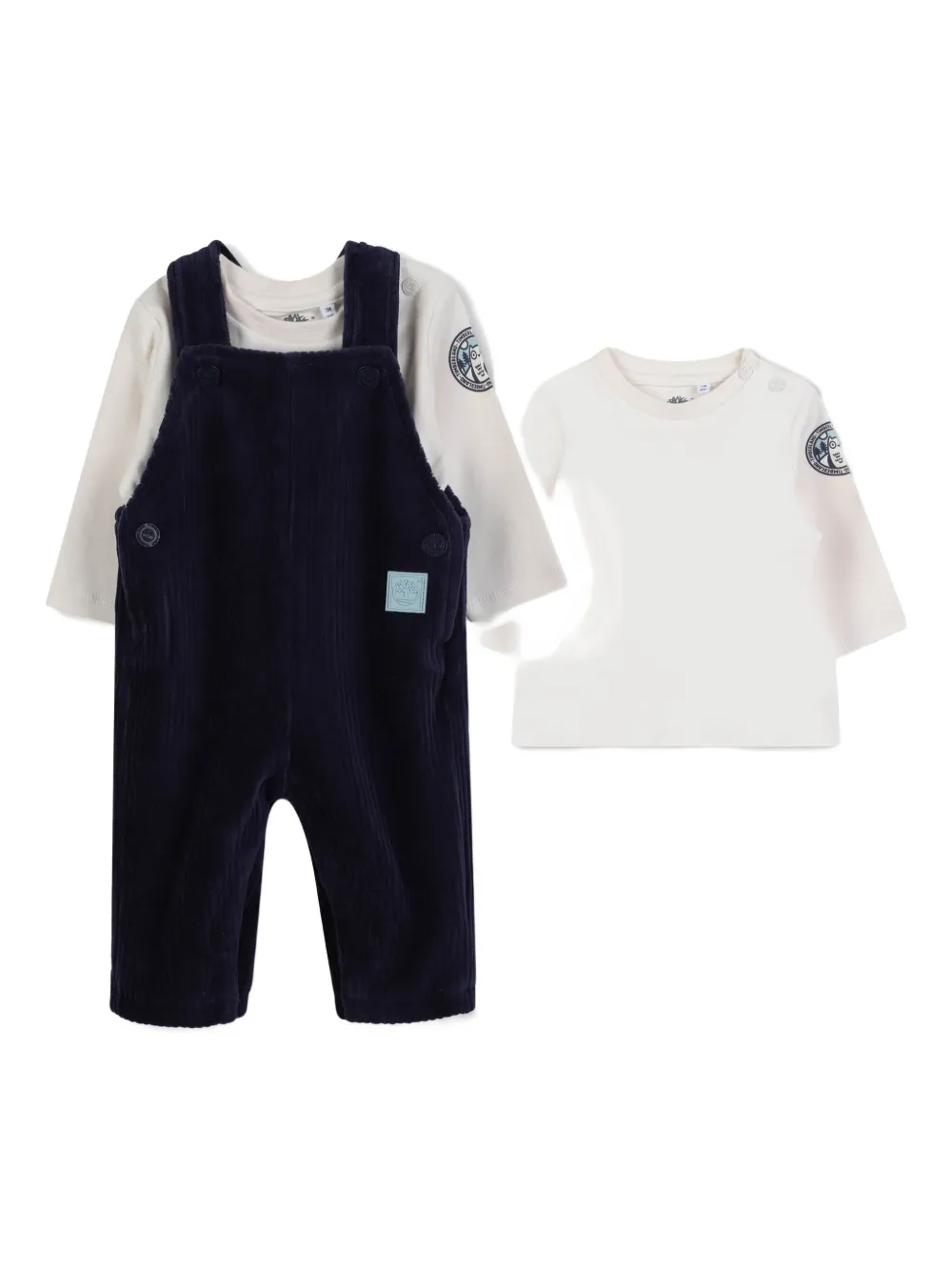 Комплект комбинезона из вельвета с рубчиком Timberland Kids, черный — фото 3