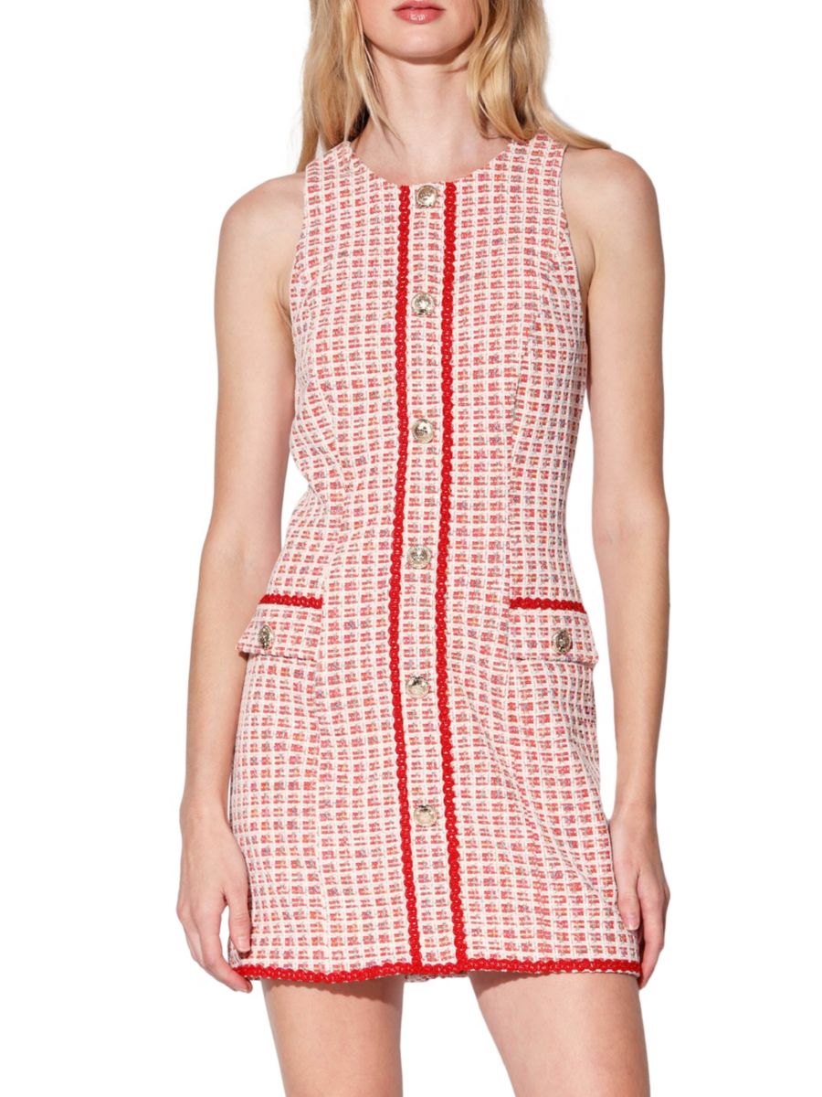 

Мини-платье Alexia Tweed Walter Baker, цвет Red Multicolor