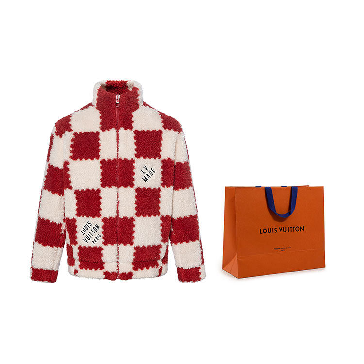 

LOUIS VUITTON Куртка X Nigo Jacquard Damier Fleece, Shopping Bag Included