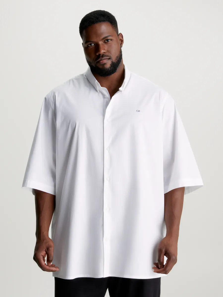 

Рубашка с короткими рукавами Calvin Klein Big&Tall "BT-STRETCH POPLIN S/S SHIRT", большие размеры, белый