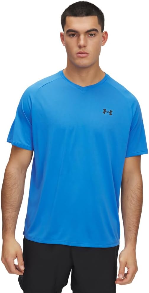 

Футболка Under Armour Mens Tech 2.0 с V-образным вырезом и коротким рукавом, (403) Blue Atlantis/Black, Черный, Футболка Under Armour Mens Tech 2.0 с V-образным вырезом и коротким рукавом, (403) Blue Atlantis/Black