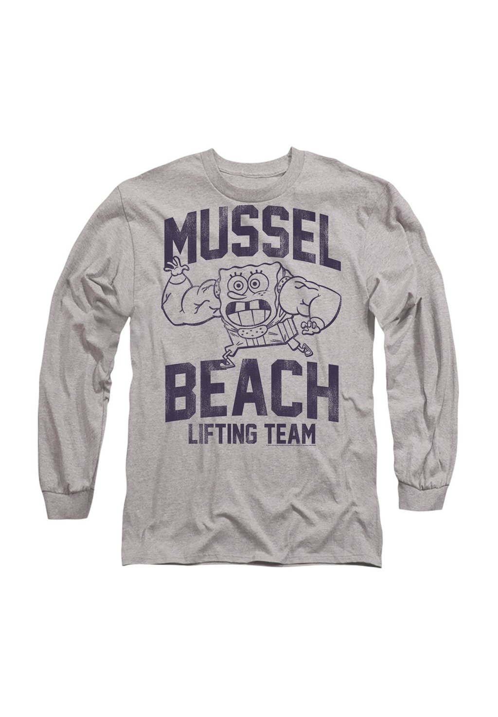 

Топ с длинными рукавами SPONGEBOB MUSSLE BEACH LIFTING TEAM Cotton Soul, серый